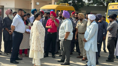 To ensure the safety of children, R.T.A. Checking of school vehicles from Ludhiana