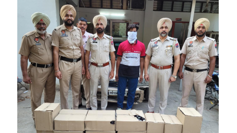 S. A. S. The city police cracked down on the liquor smugglers and arrested one accused and recovered 50 boxes of illegal liquor