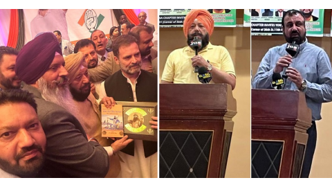Bawa-And-Gill-Presented-Baba-Banda-Singh-Bahadur-Memorial-Plaque-And-Book-To-Rahul-Gandhi